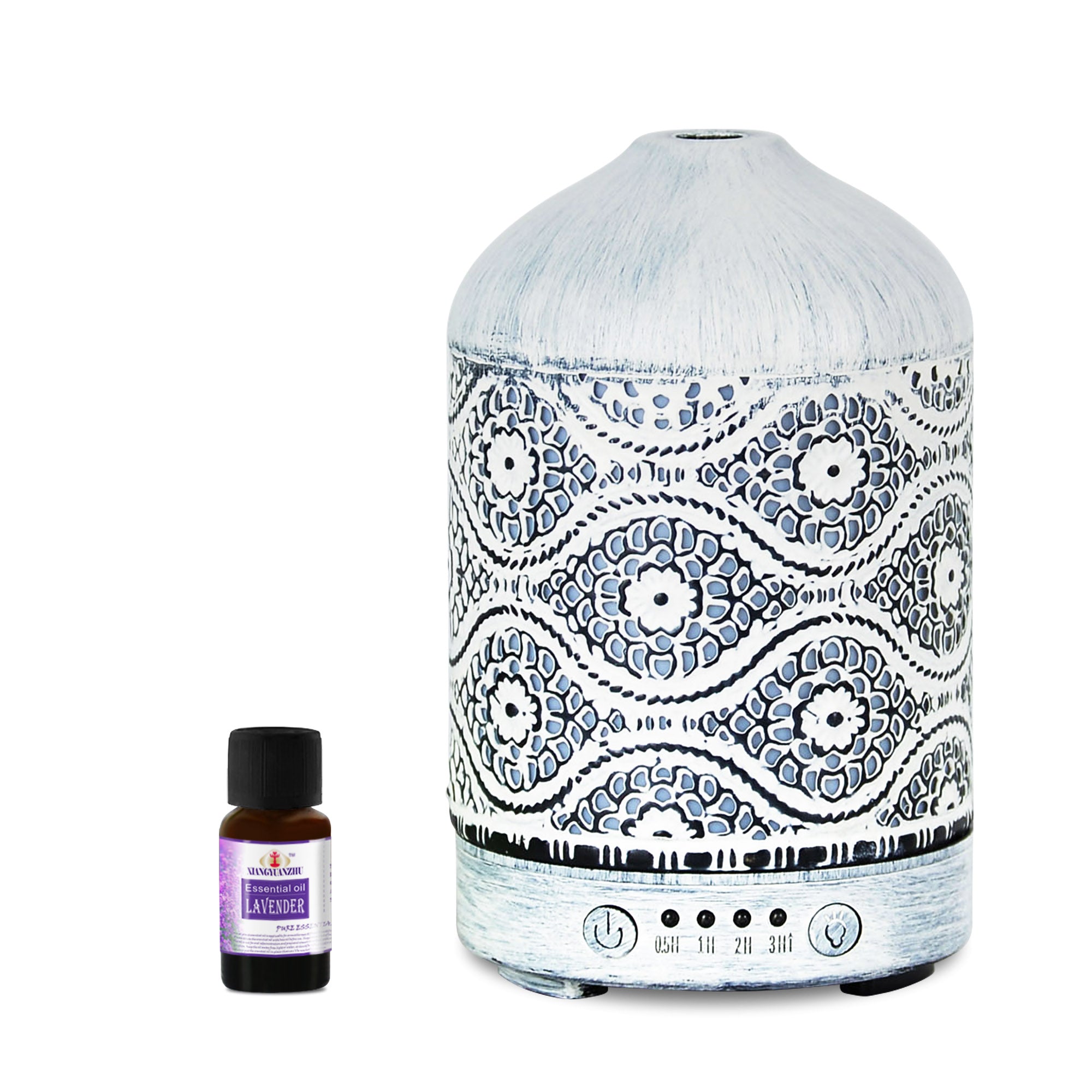 mbeat activiva Metal Essential Oil and Aroma Diffuser-Vintage White -100ml Built-in 7 LED colour changing Auto stop misting Product weight: 0.26 kg mbeat activiva Metal Essential Oil and Aroma Diffuser-Vintage White -100ml Built-in 7 LED colour changing Auto stop misting Product weight: 0.26 kg
